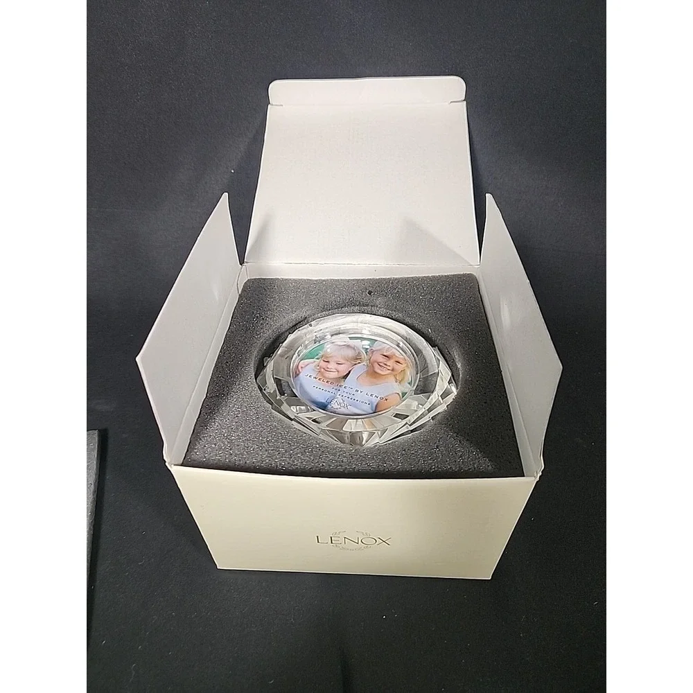 Lenox Jeweled Ice Diamond Shaped Crystal Photo Frame Glam Elegant New‎ in Box
